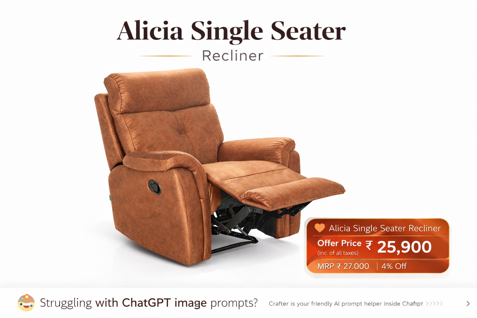 Luxury Recliner Sofa - Damro Hyderabad